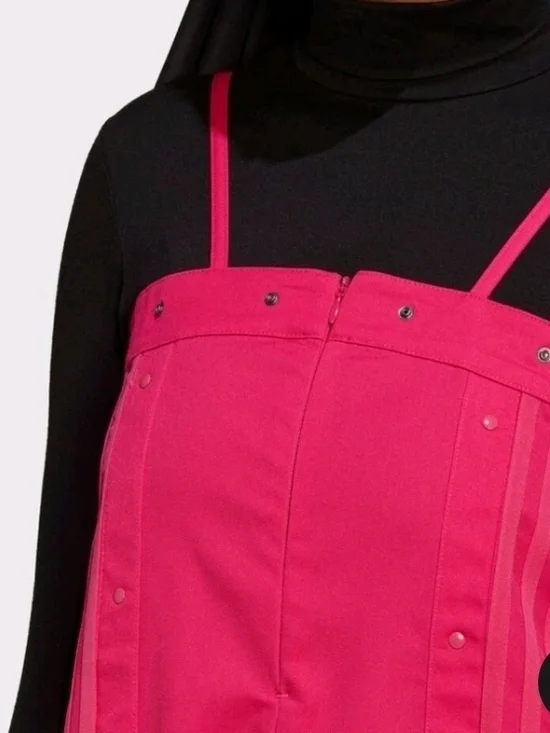 XL Adidas Hot Pink Wide-Leg Snap-Front Track Pants Jacket - Picture 6 of 7